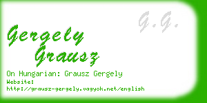 gergely grausz business card